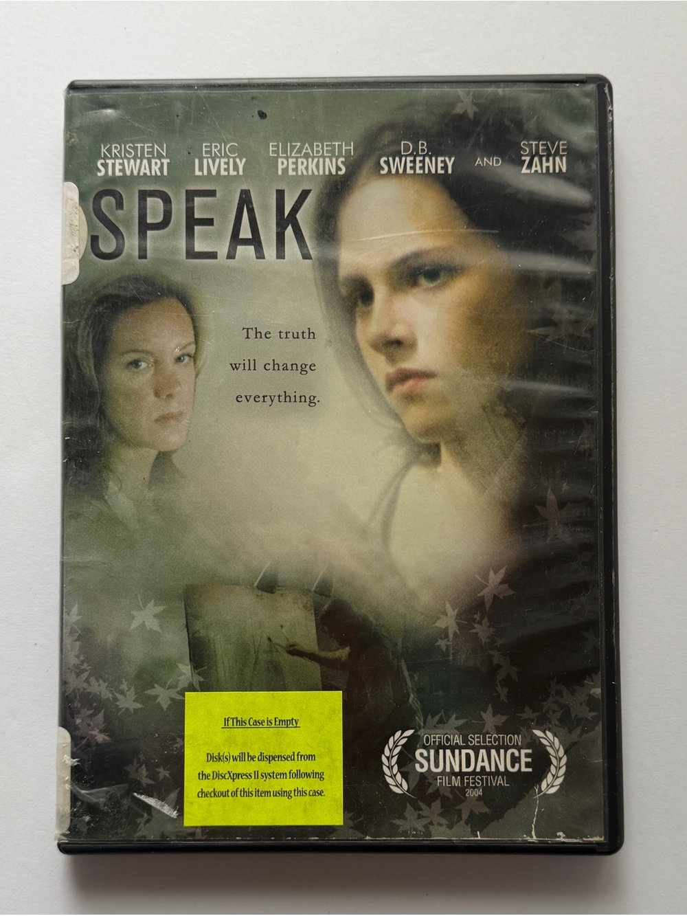 Speak (Green Cover) DVD - Kristen Stewart